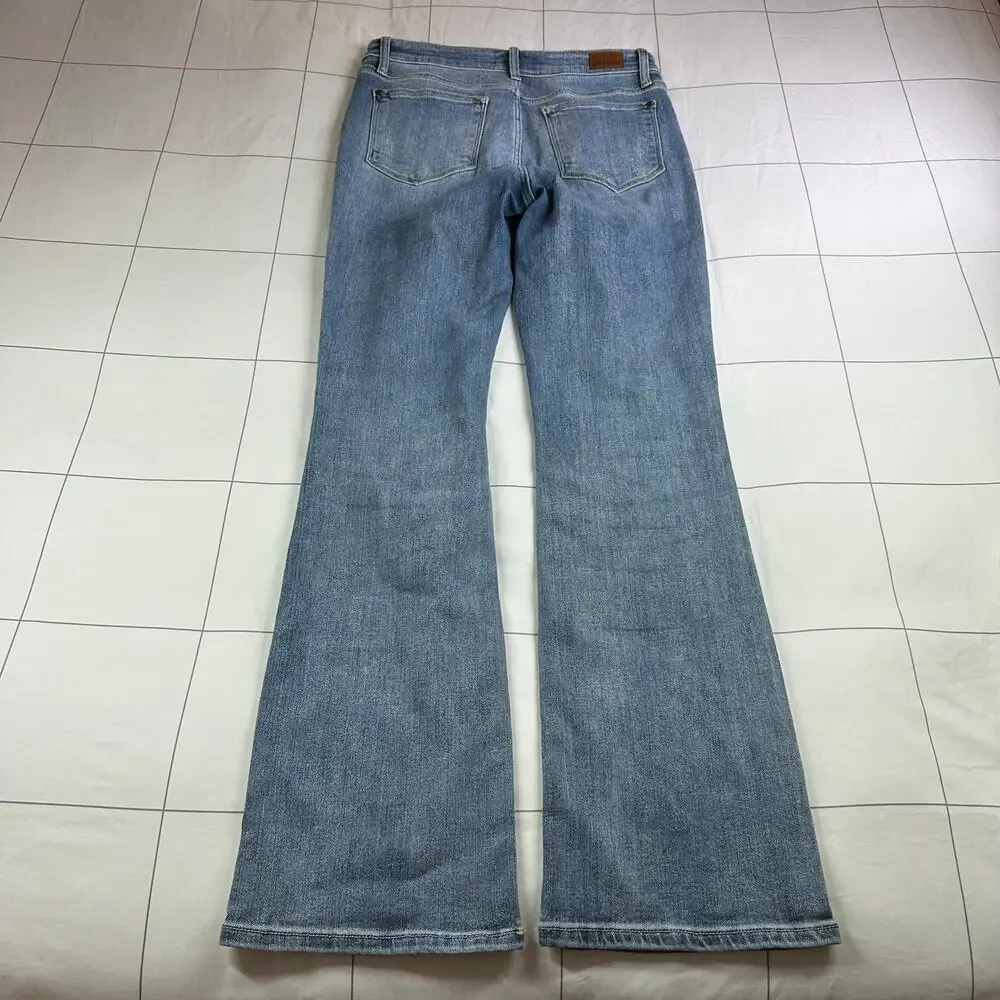 Judy Blue Jeans Womens 28 Rock Springs Mid Rise Boot Cut Western Bohemian Boho